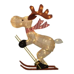 36 Inch Skiing Light Up Moose