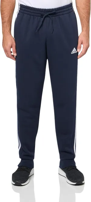 adidas Men's Essentials 3-Stripes Fleece Tapered Cuff Pants