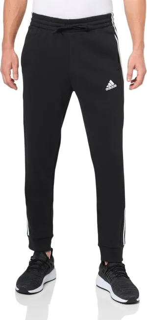 adidas Men's Essentials 3-Stripes Fleece Tapered Cuff Pants