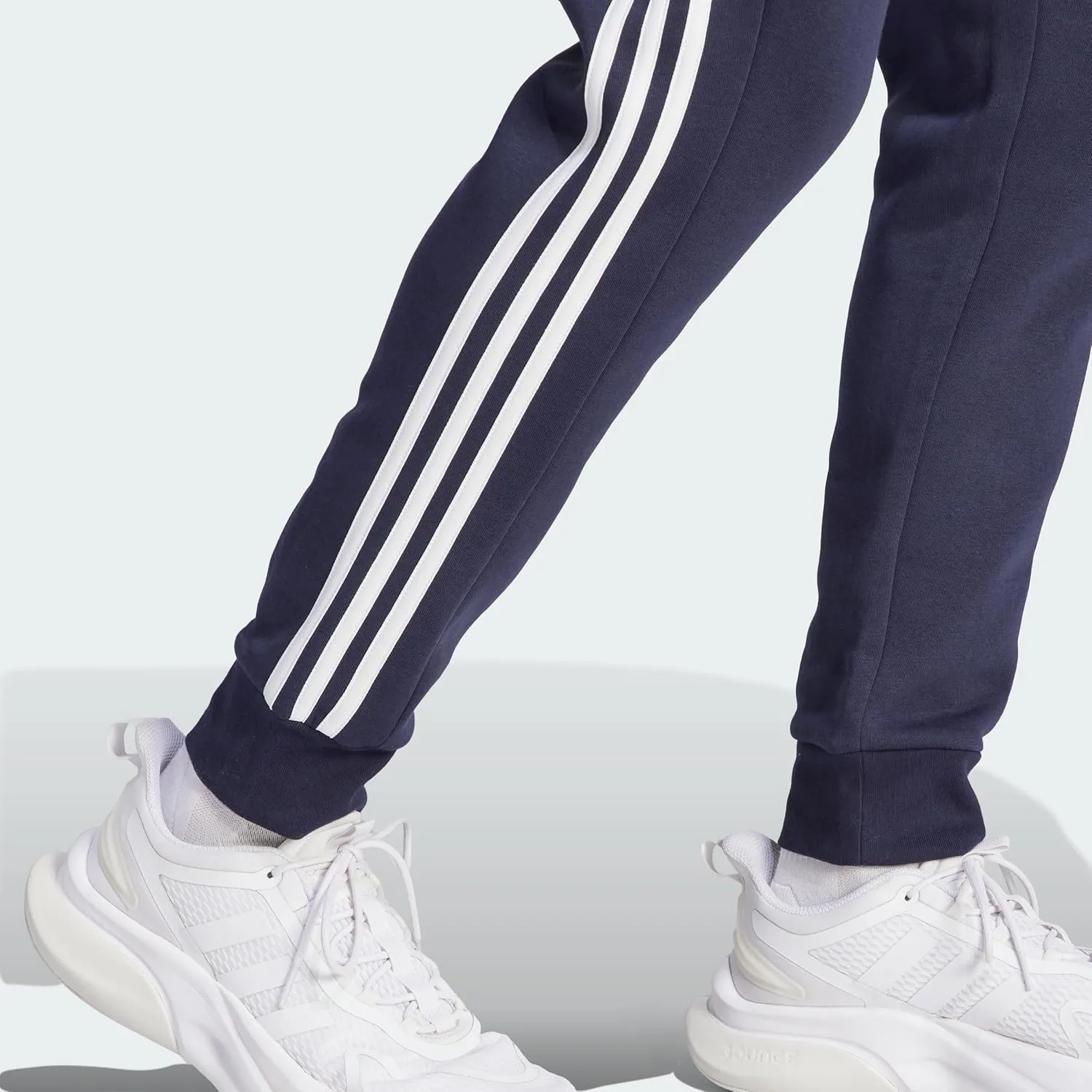 adidas Men's Essentials 3-Stripes Fleece Tapered Cuff Pants