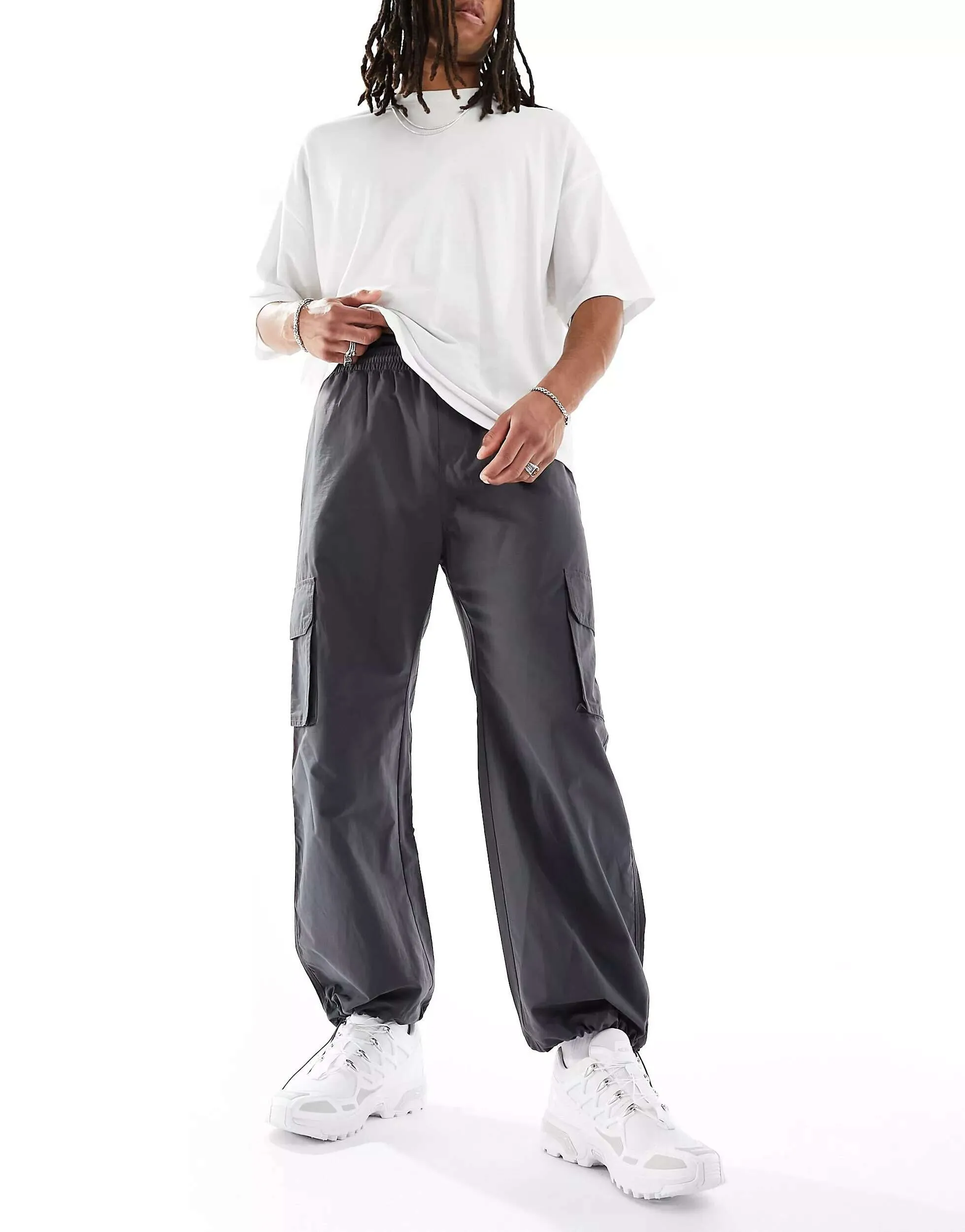 ADPT Charcoal Parachute Cargo Pants