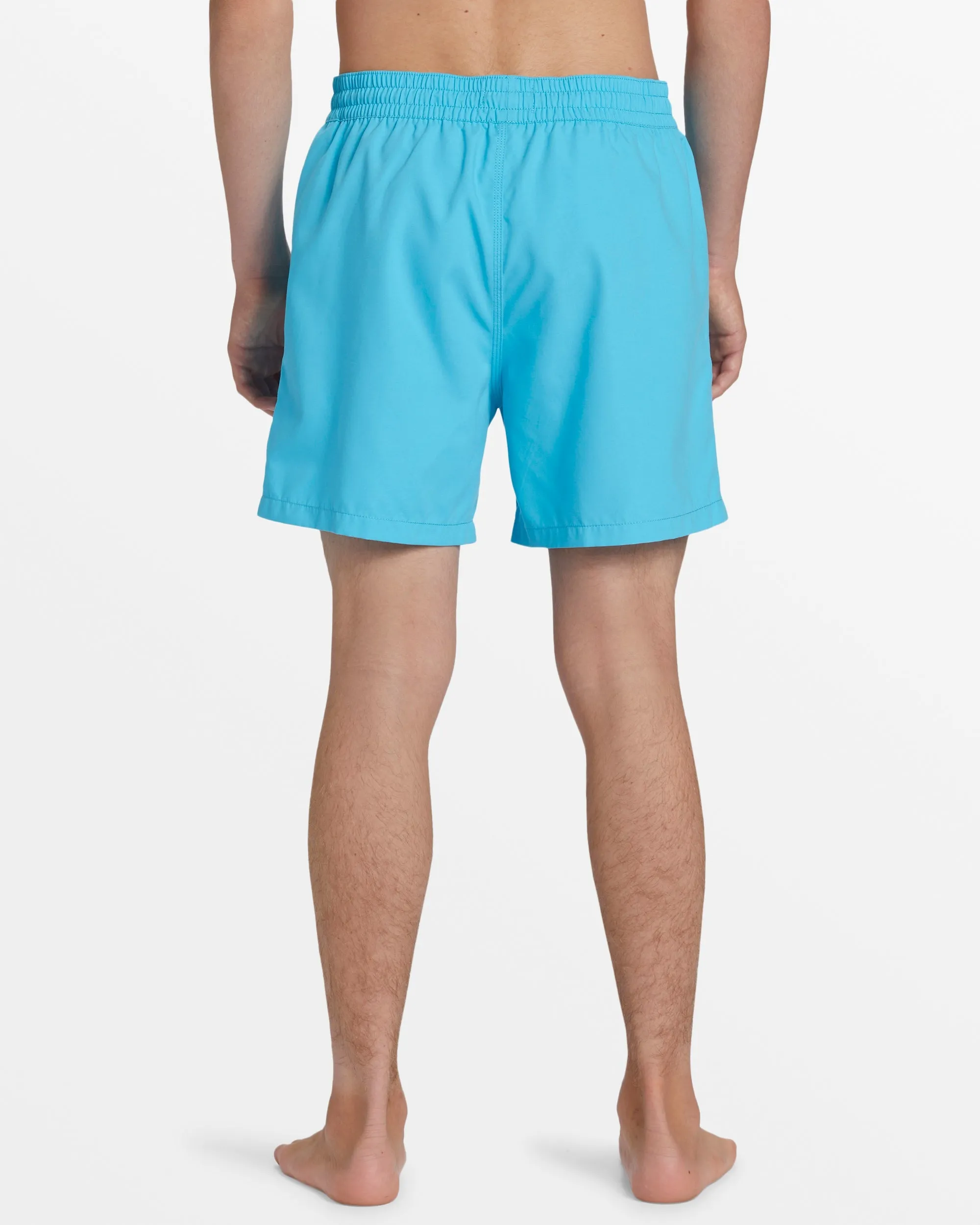 All Day Layback 16" Elastic Waist Shorts - Cyan