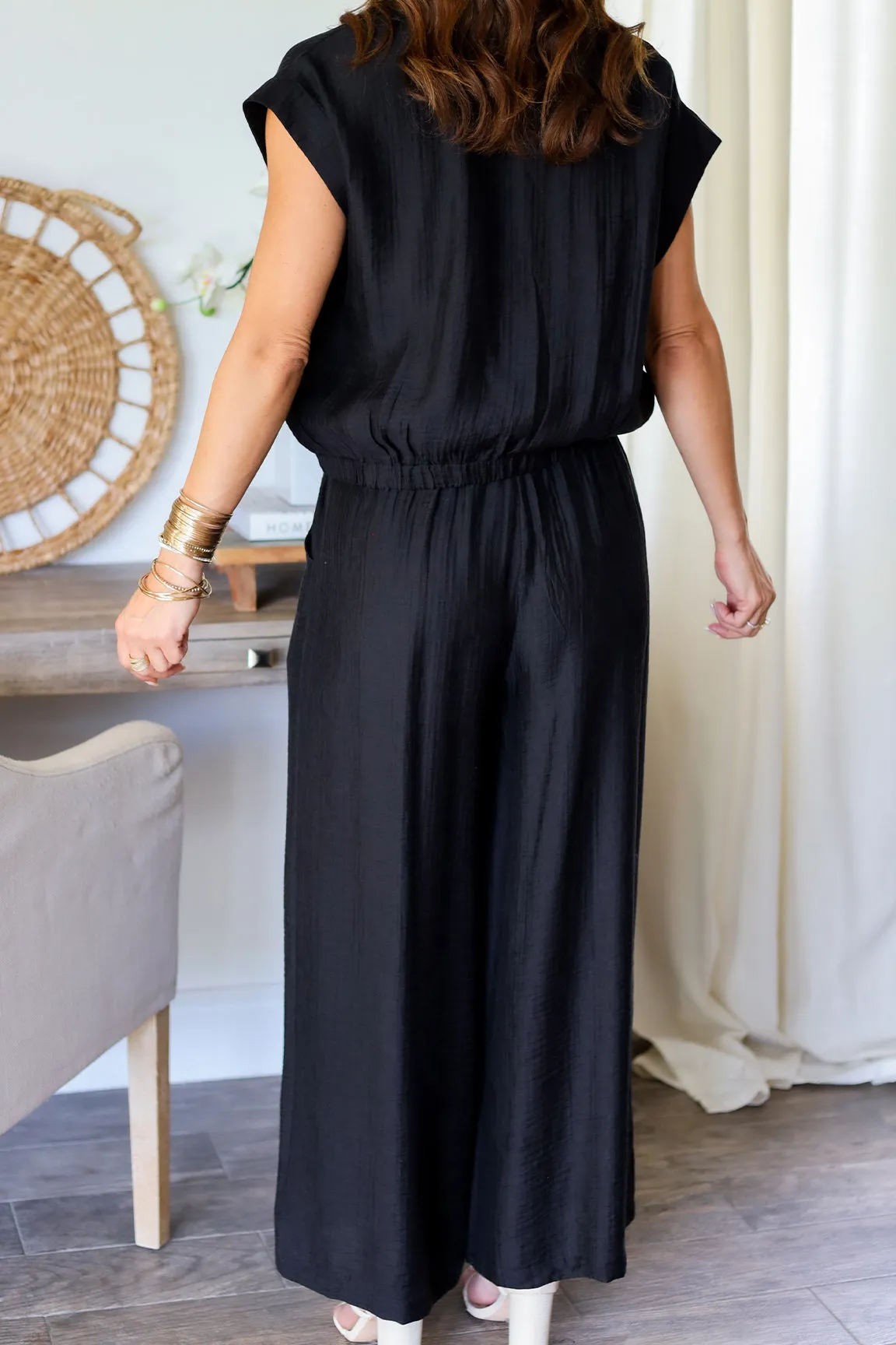 Aubree Top & Pant Set- Black