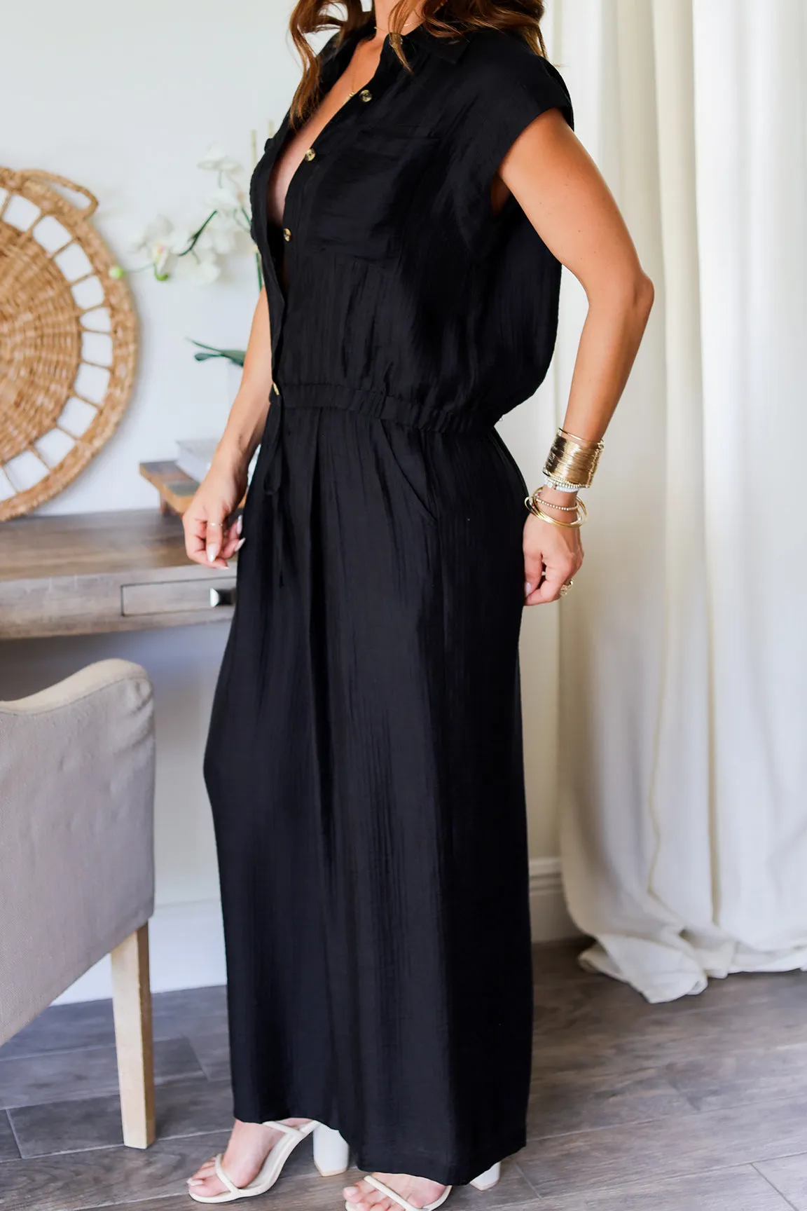 Aubree Top & Pant Set- Black
