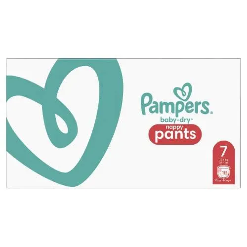 Baby Nappy Pants Size 7 (17  kg/37.5 Lb),  112 Nappies