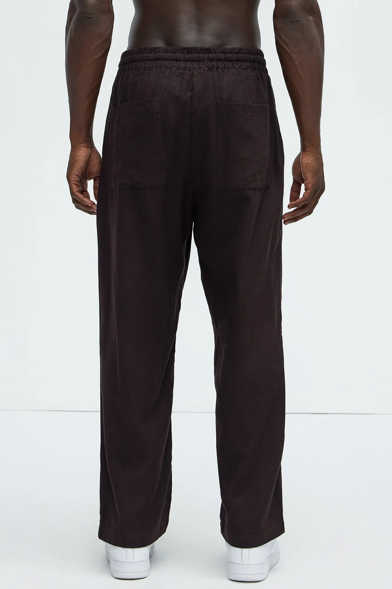 Bahamas Straight Linen Pants - Brown