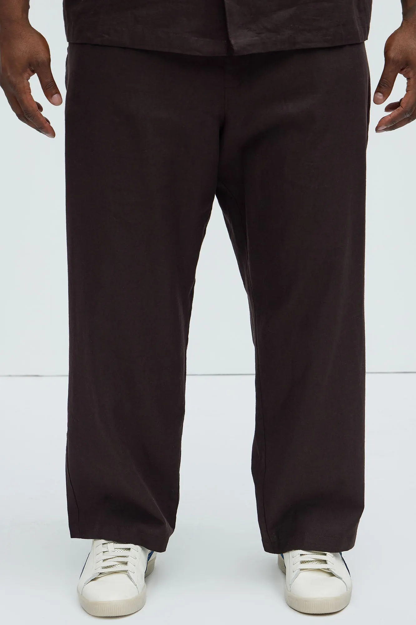Bahamas Straight Linen Pants - Brown