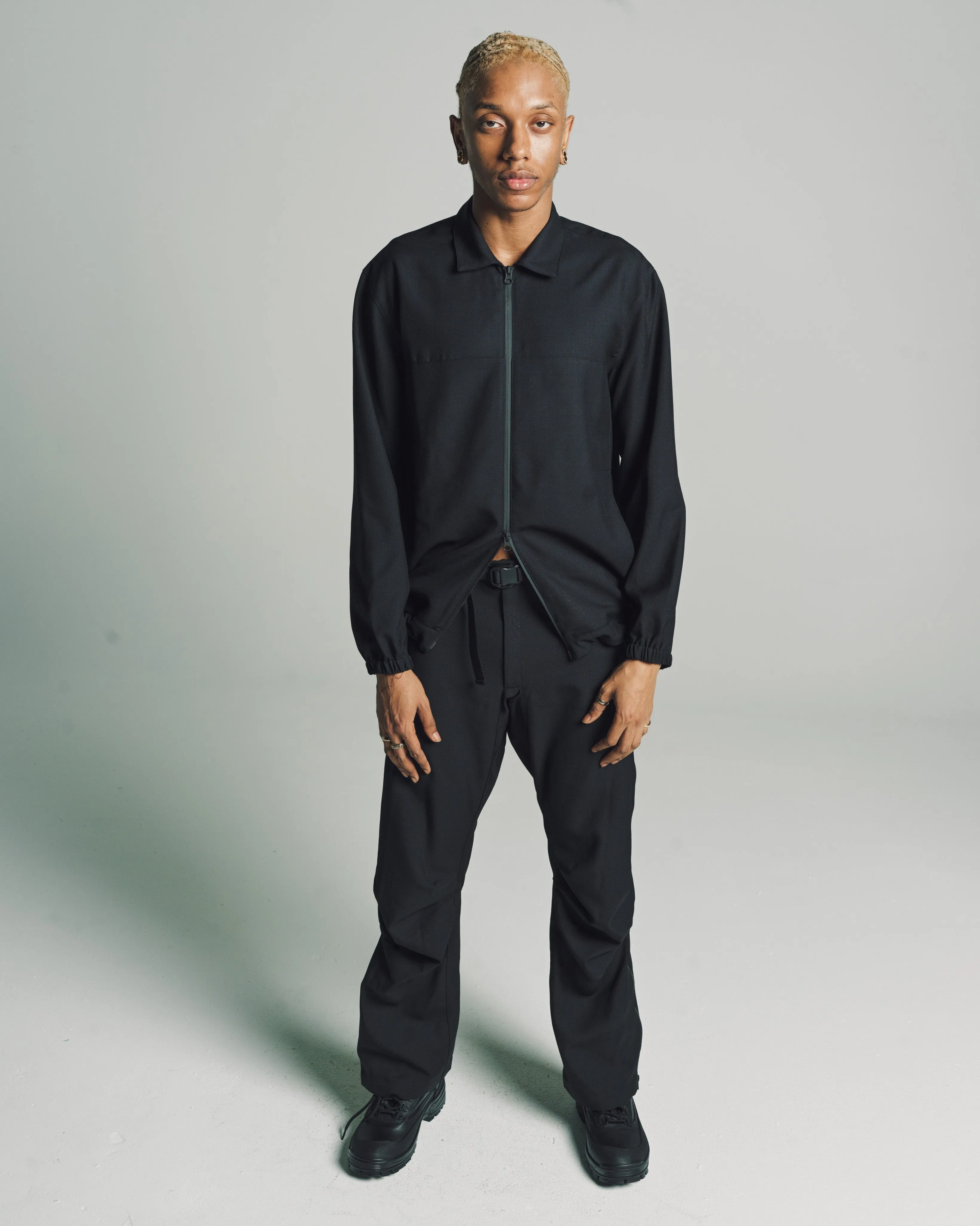 Black Wool Titanus™ Twill Hard Arc Pants