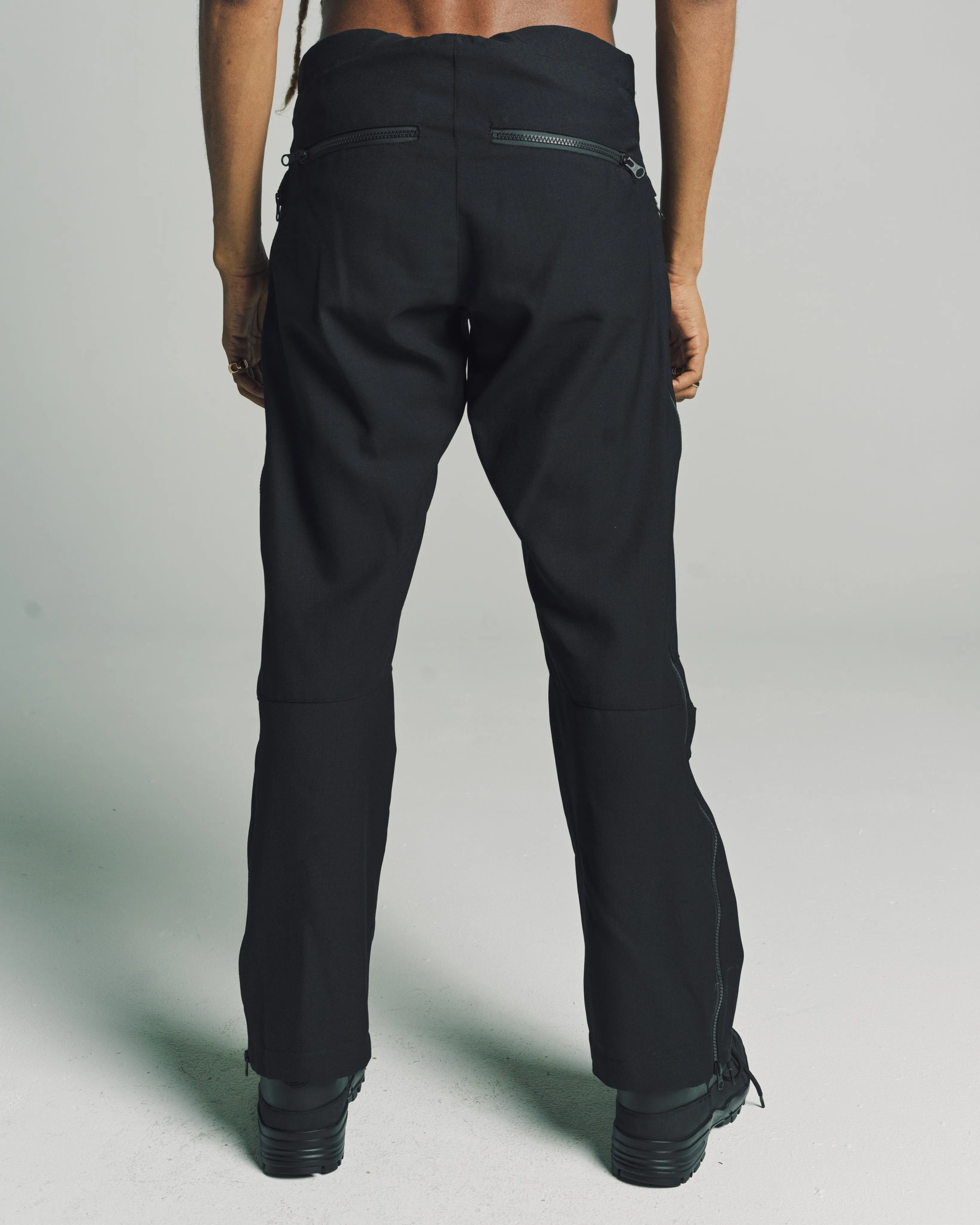 Black Wool Titanus™ Twill Hard Arc Pants