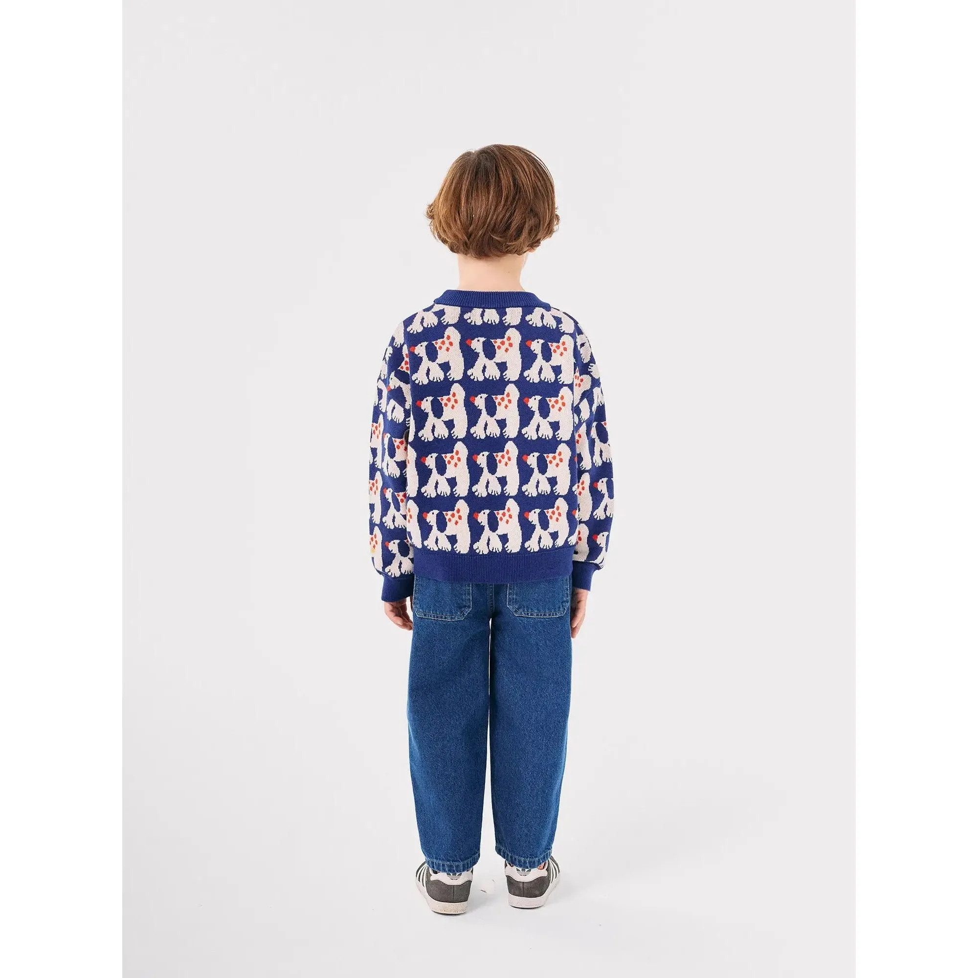 Bobo Choses Funny Face Denim Jogger Pants - Blue