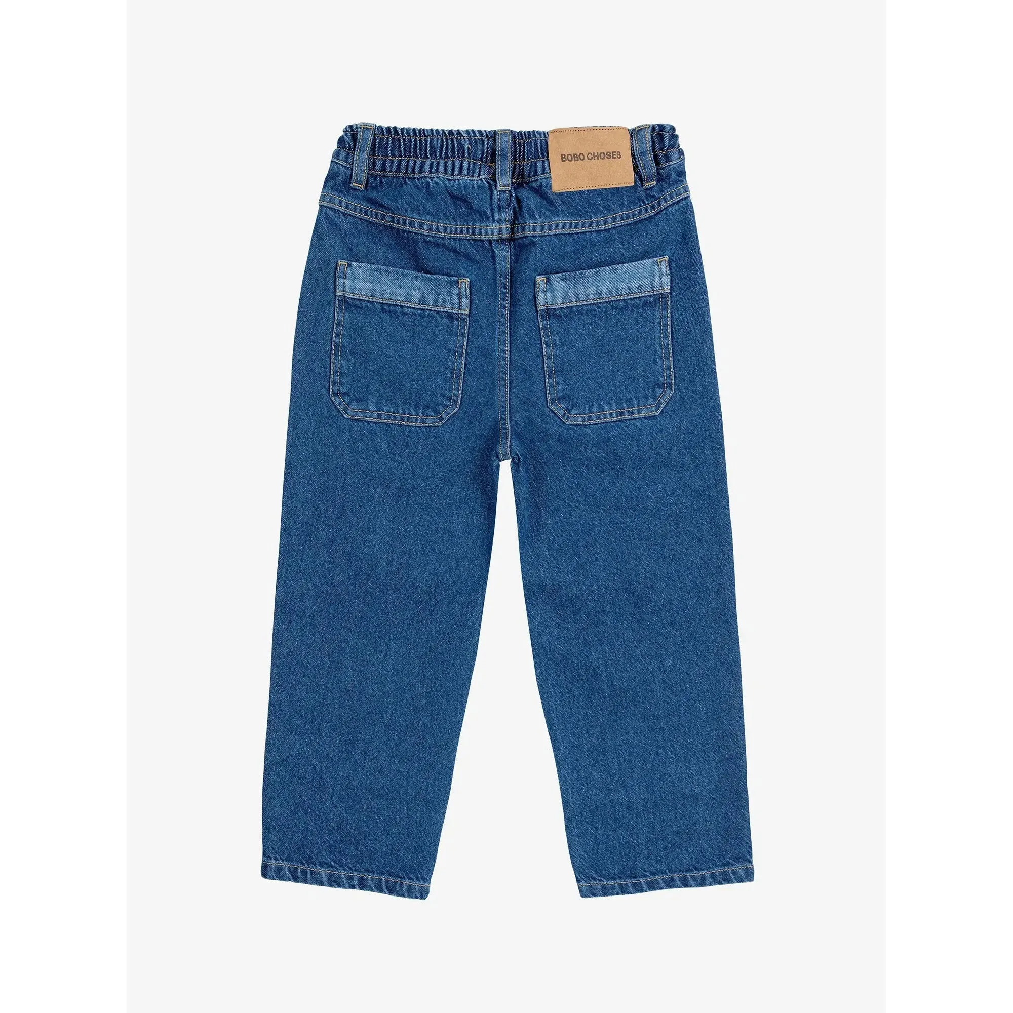 Bobo Choses Funny Face Denim Jogger Pants - Blue