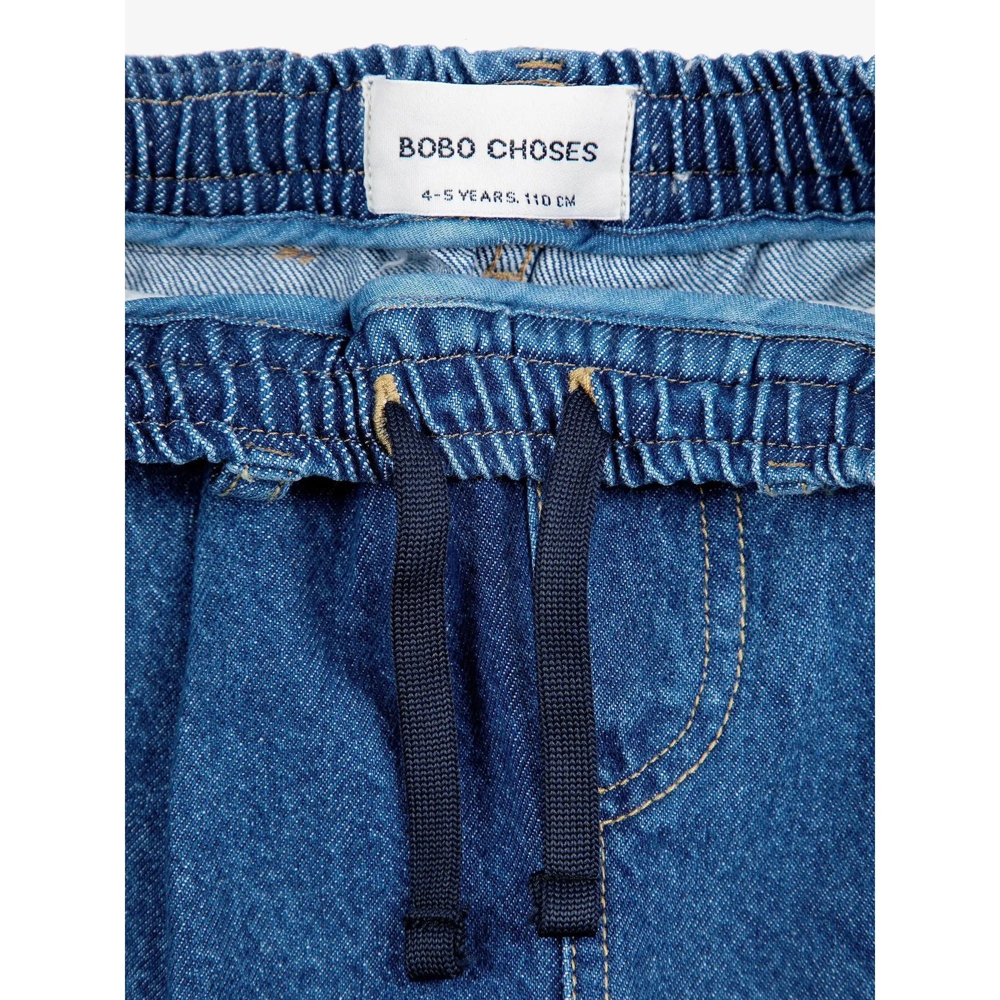 Bobo Choses Funny Face Denim Jogger Pants - Blue
