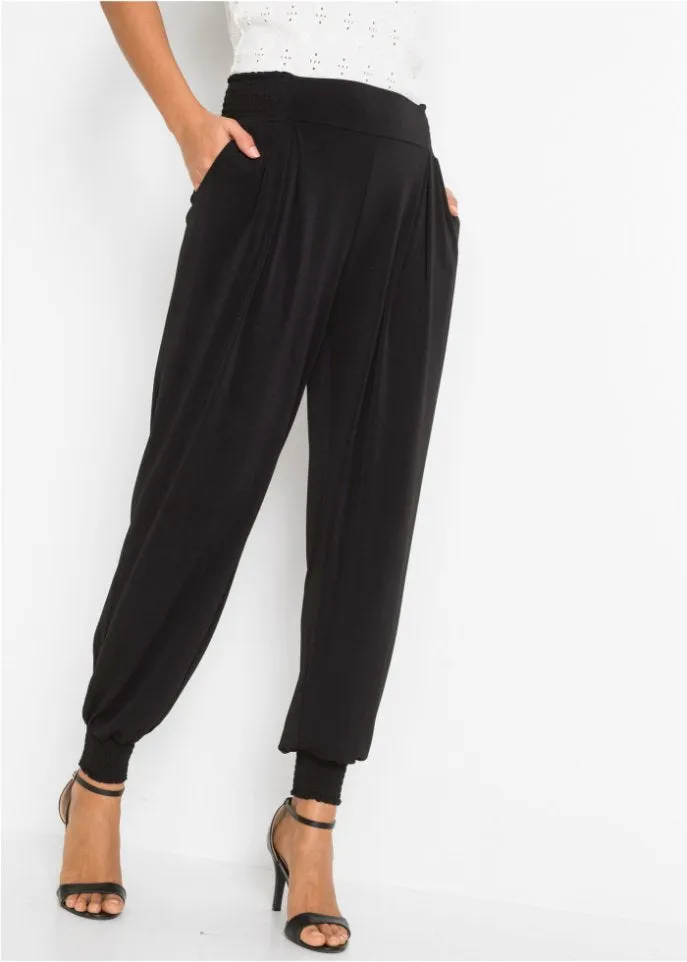 Bodyflirt pull-on trousers, black