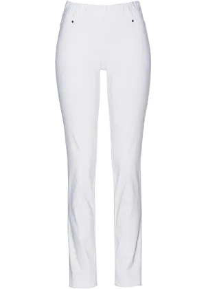 Bpc Selection elastic pull-on trousers, white