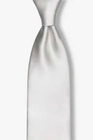 Bright Solid White Skinny Tie