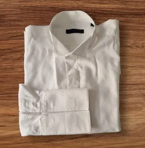 Calvin Klein Men's White Formal Cotton Shirt UK L 40