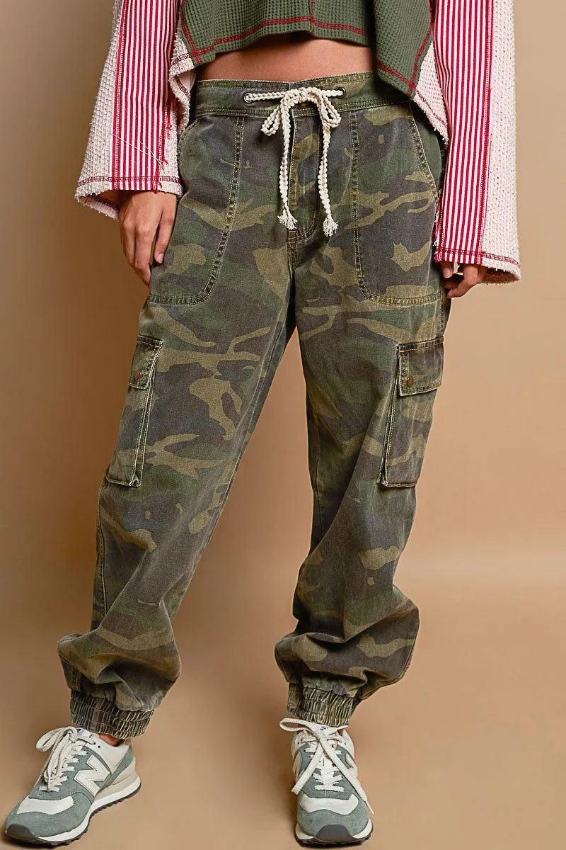 Camille Camo Twill Jogger Pant Bottoms