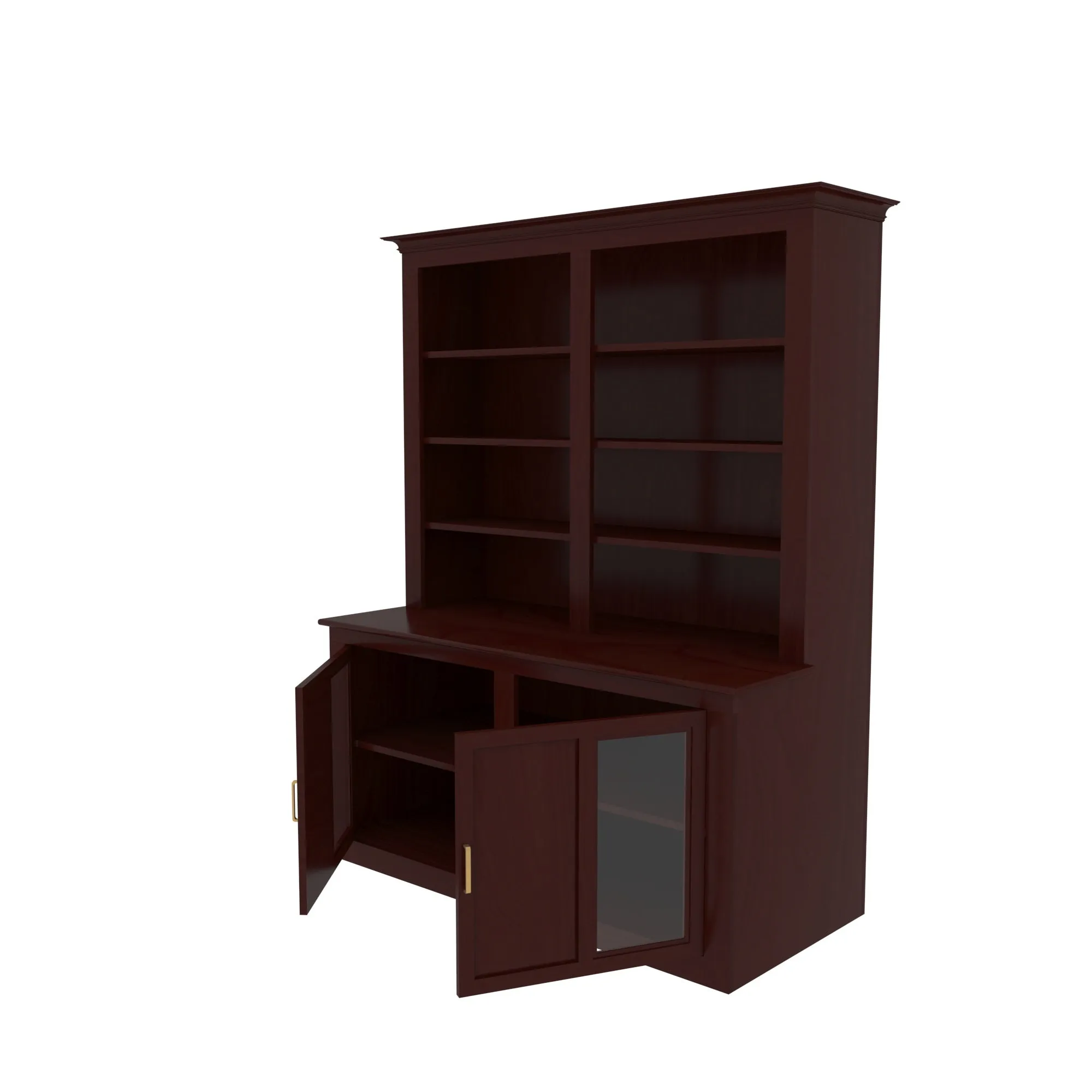 Classic Dark Antique Finished Multistorage Handmade Wooden Wardrobe