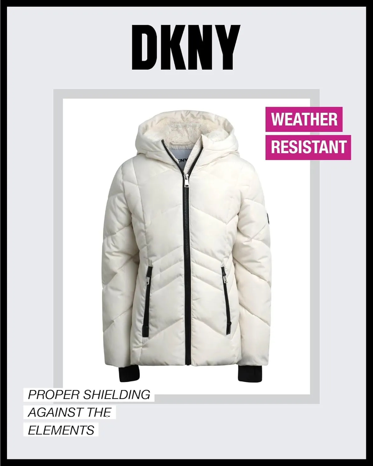DKNY Girls' Winter Coat - Sherpa Fur Lined Heavyweight Quilted Puffer Parka - Insulated Winter Ski Jacket for Girls (4-16)