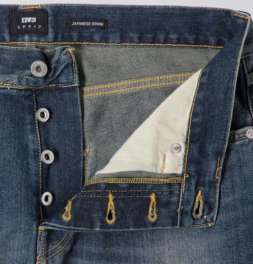 Edwin ED-45 Loose Tapered Jeans – Yoshiko Left Hand Denim – Blue Naoki Wash