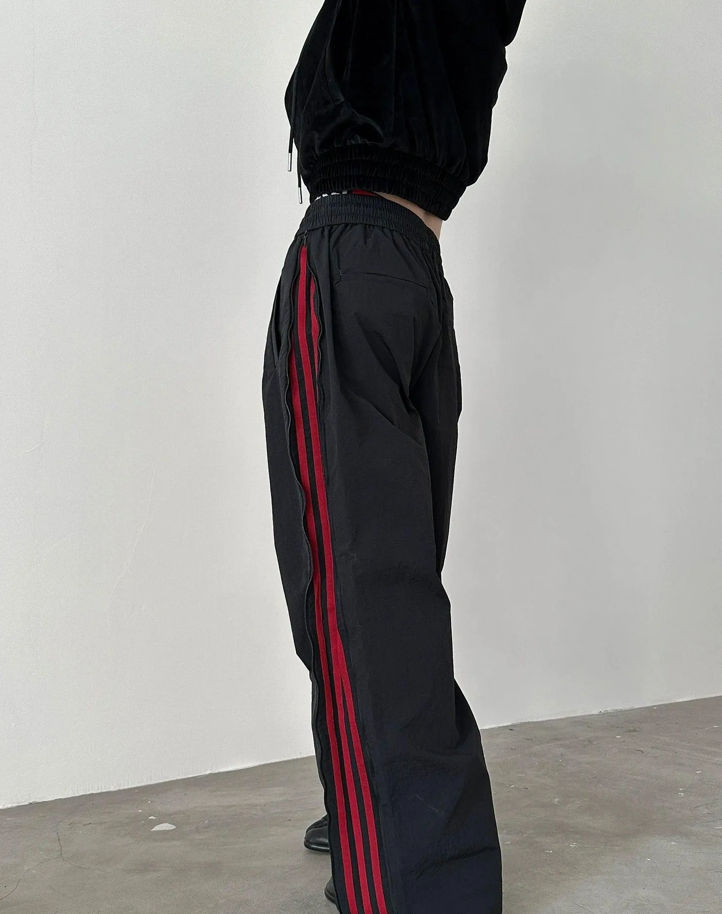 Gen Side Zip Striped Track Pants