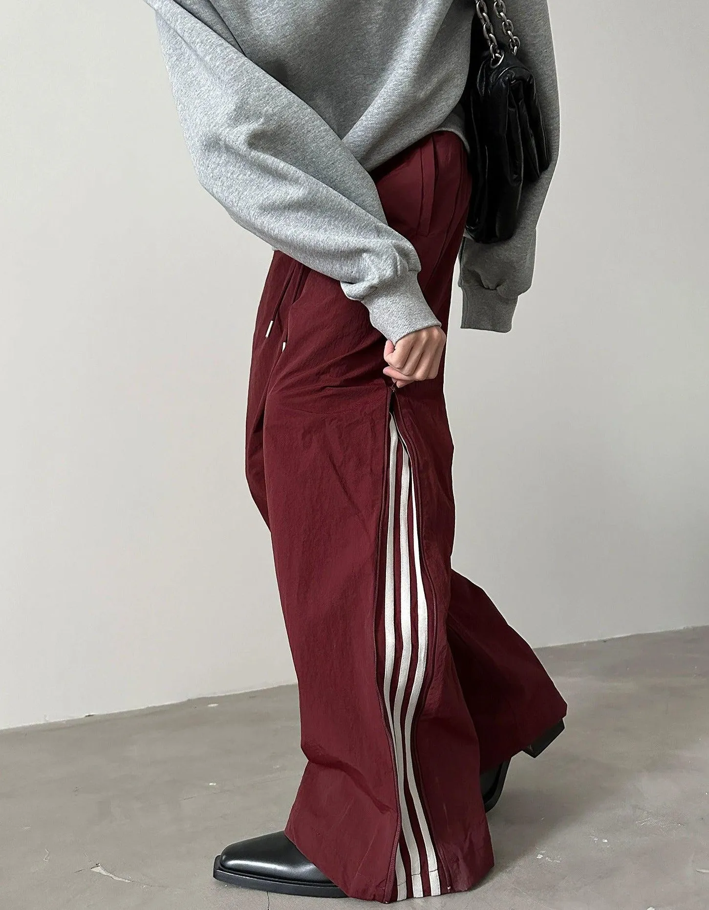 Gen Side Zip Striped Track Pants