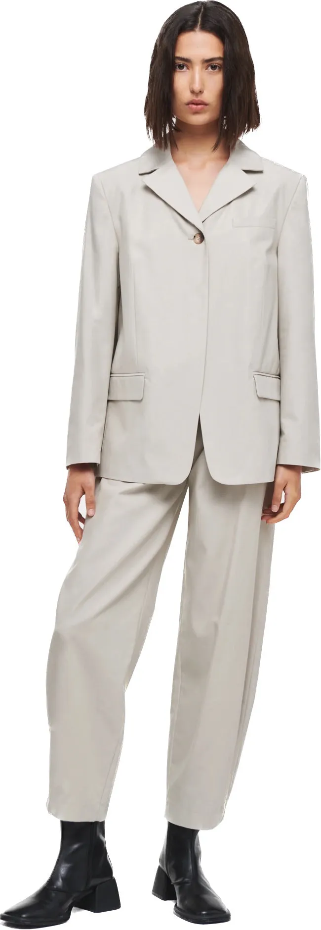 Harrison Boxy Blazer in Chalk by Aligne