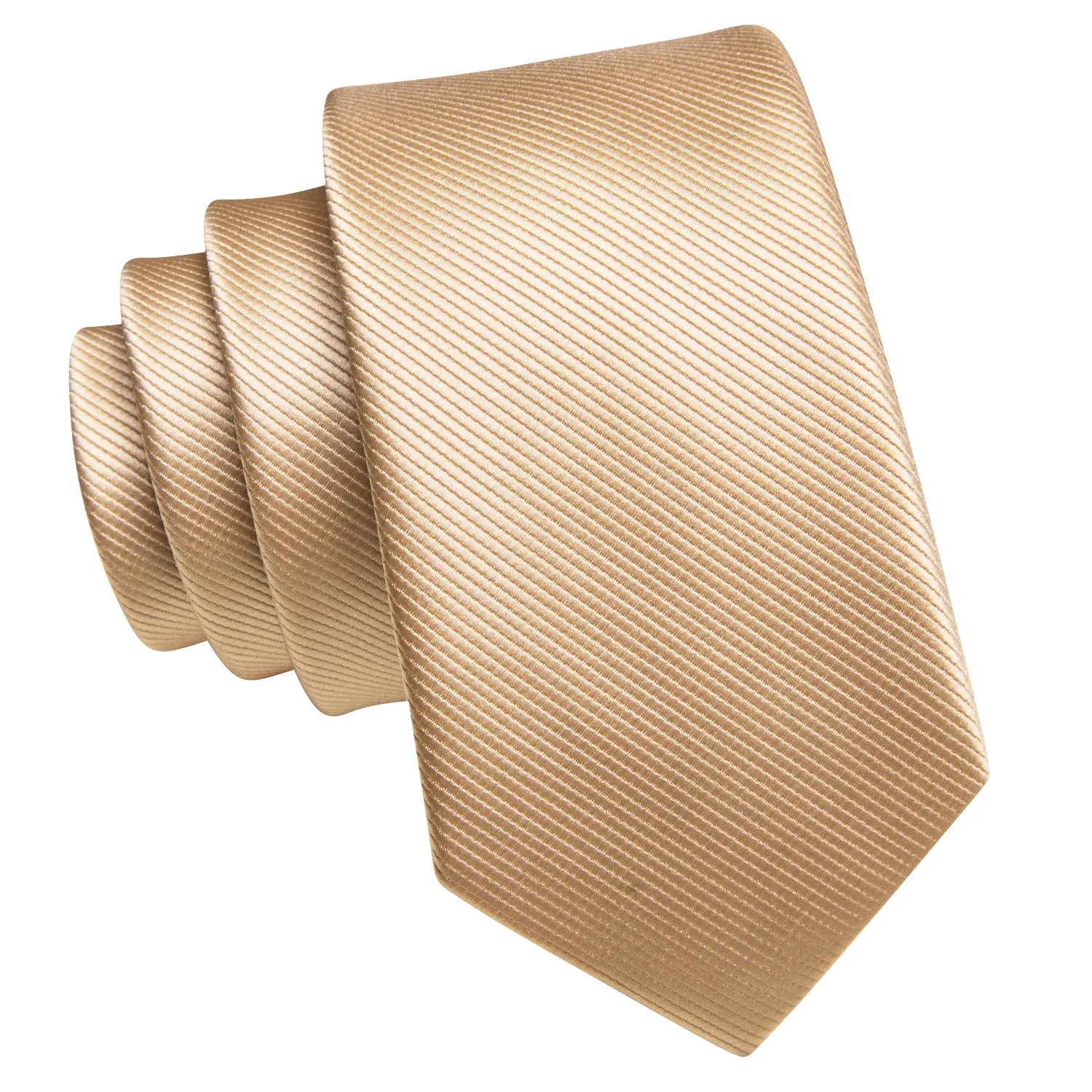 Hi-Tie Champagne Gold Solid Children's Kids Boys Tie Pocket Square 6cm