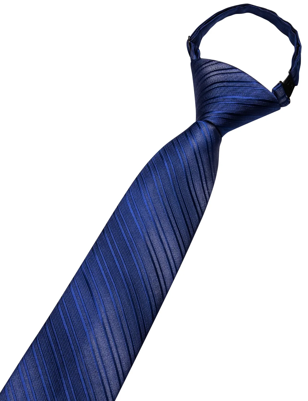 Hi-Tie Dark Slate Blue Boys Necktie Pre-tied Adjustable Tie HankySet