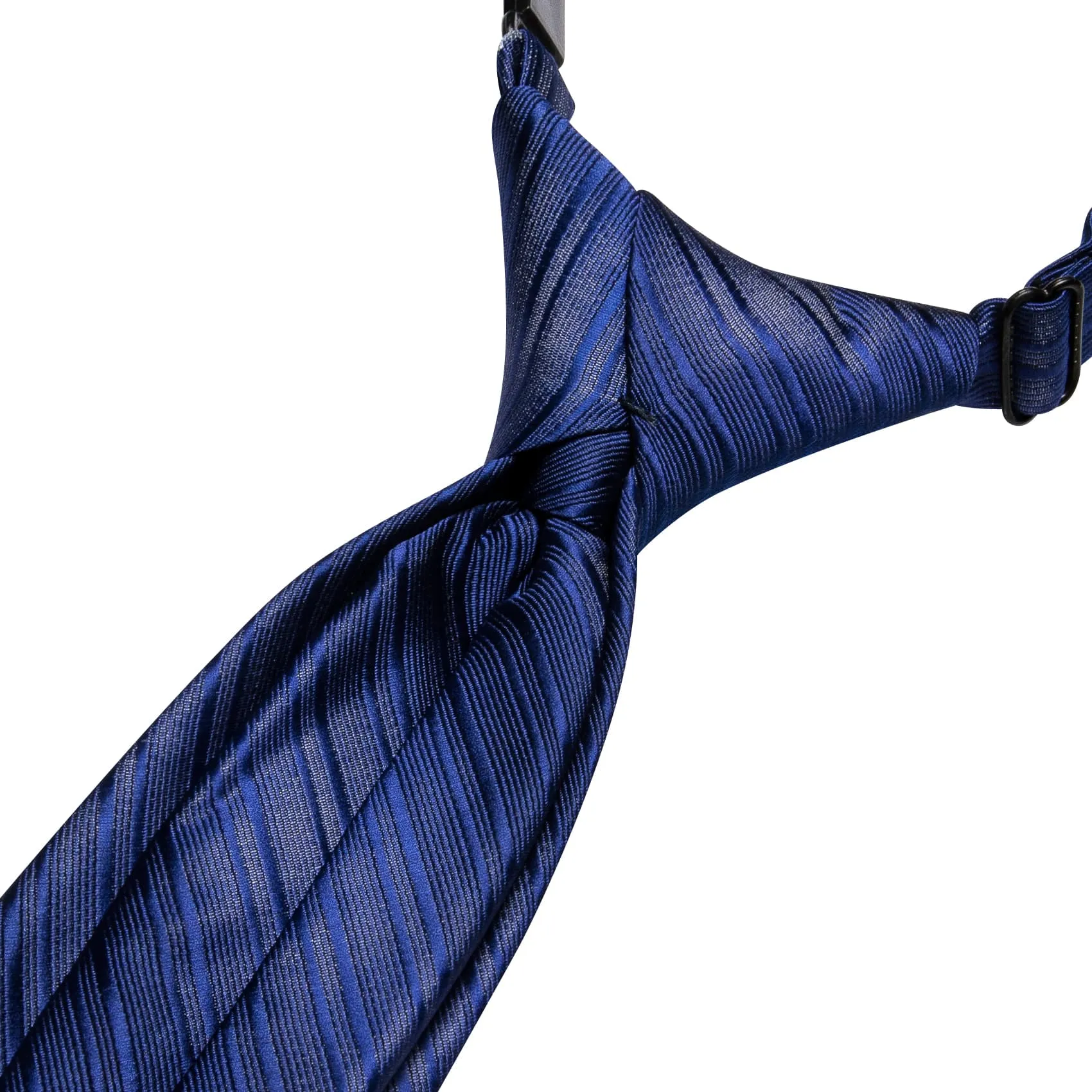 Hi-Tie Dark Slate Blue Boys Necktie Pre-tied Adjustable Tie HankySet