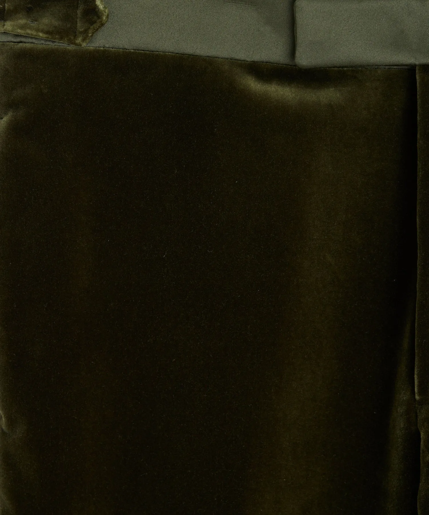 Italian Velvet Tuxedo Trouser in Olive