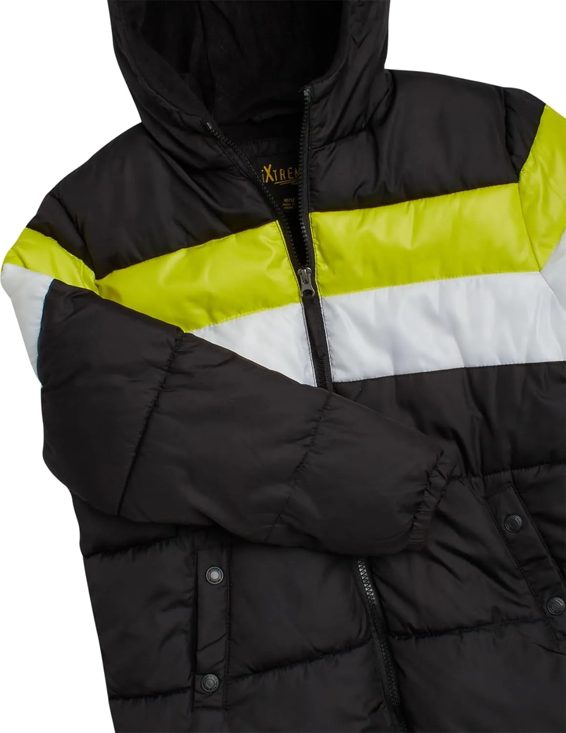 iXtreme Boys' Winter Jacket - Fleece Lined Bubble Puffer Water Repellent Ski Jacket with Winter Hat for Boys (8-18)