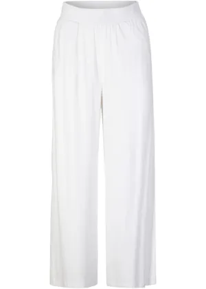Knitted trousers, length 7-8 Bpc Bonprix Collection, white
