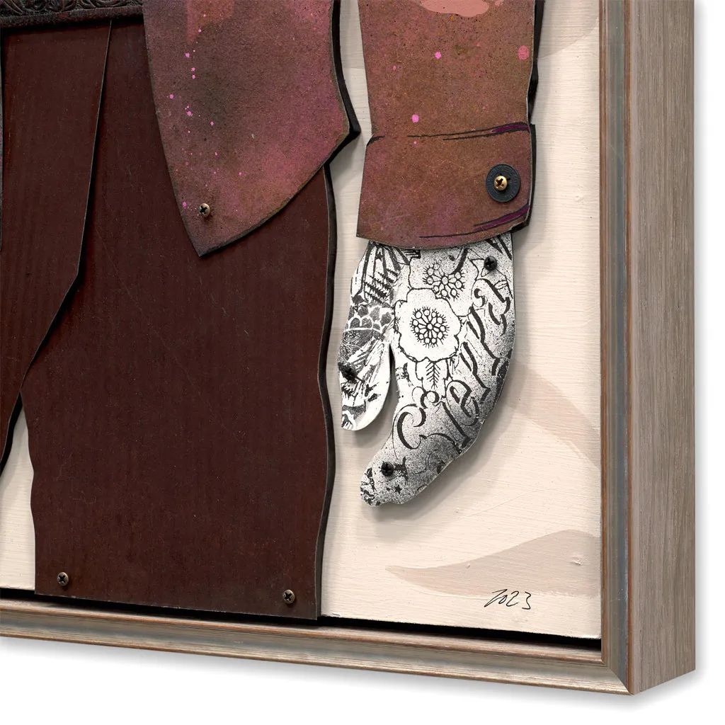 LATE FOR DINNER original metal wall sculpture