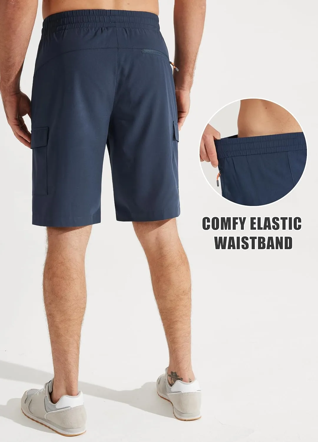 Libin Men's Hiking Cargo Shorts Lightweight Quick Dry Athletic Casual Shorts for Golf Outdoor Active Zipper Pockets