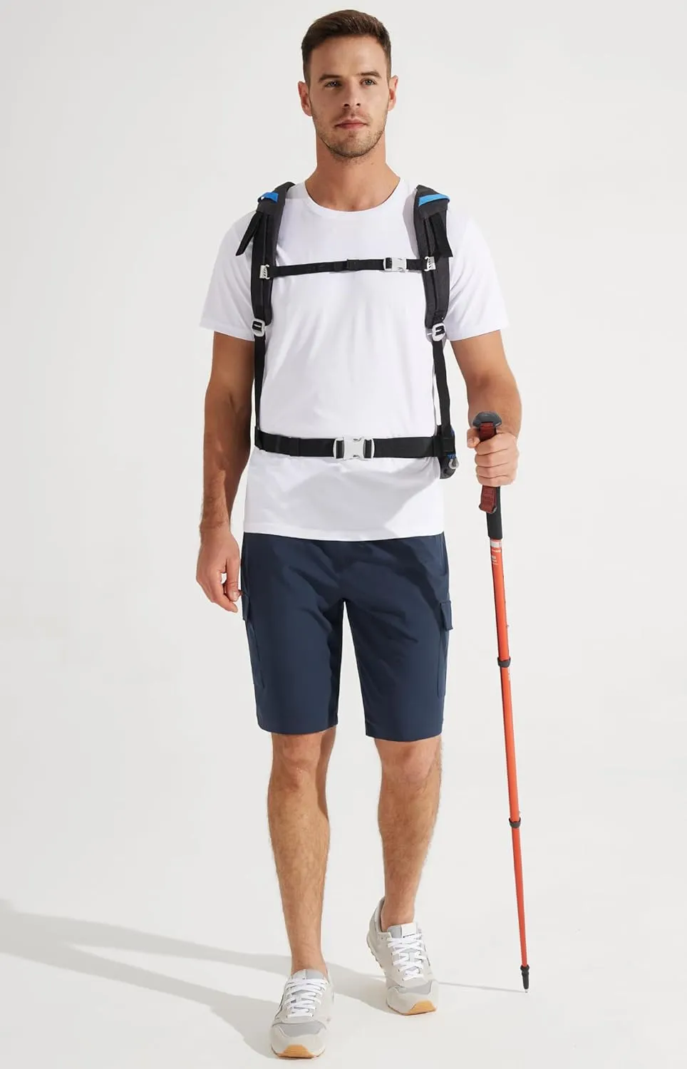 Libin Men's Hiking Cargo Shorts Lightweight Quick Dry Athletic Casual Shorts for Golf Outdoor Active Zipper Pockets