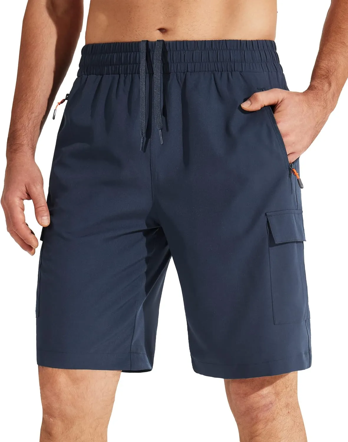 Libin Men's Hiking Cargo Shorts Lightweight Quick Dry Athletic Casual Shorts for Golf Outdoor Active Zipper Pockets