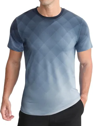 Men's Athletic T-Shirt Performance Gym Shirt Quick Dry Moisture Wicking Running Workout Short Sleeve Tops