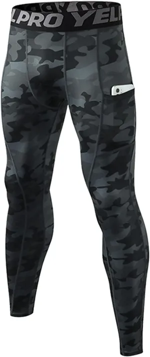 Men's Compression Pants Cool Dry Athletic Leggings Workout Running Tights Active Sports Baselayer Tights Men Yoga Pant