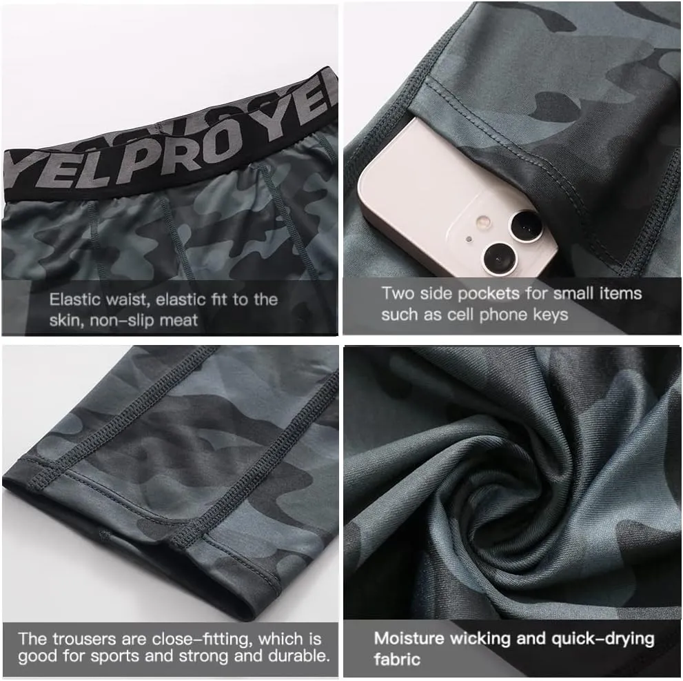 Men's Compression Pants Cool Dry Athletic Leggings Workout Running Tights Active Sports Baselayer Tights Men Yoga Pant