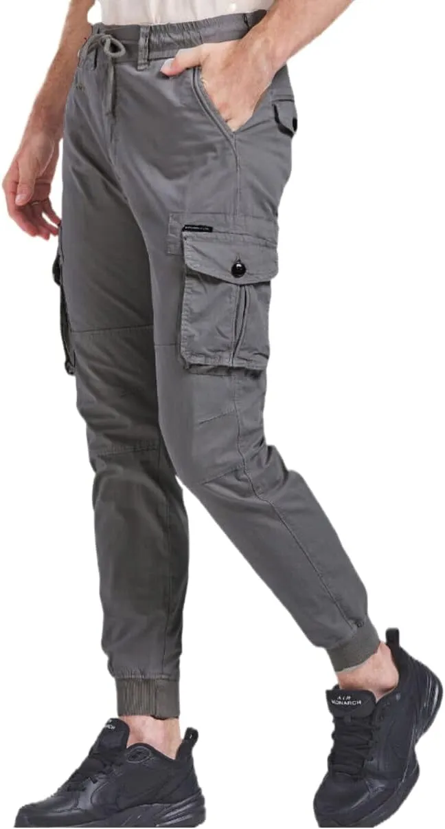 Men's Joggers Work Camo Chino Utility Combat Pants Trousers with Multi Pockets for Spring