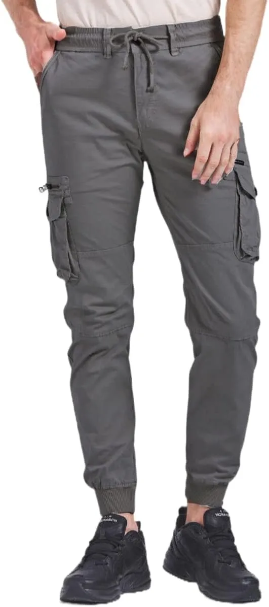 Men's Joggers Work Camo Chino Utility Combat Pants Trousers with Multi Pockets for Spring