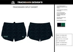 Metro-Elite- Womens Split Track Short Dark Green