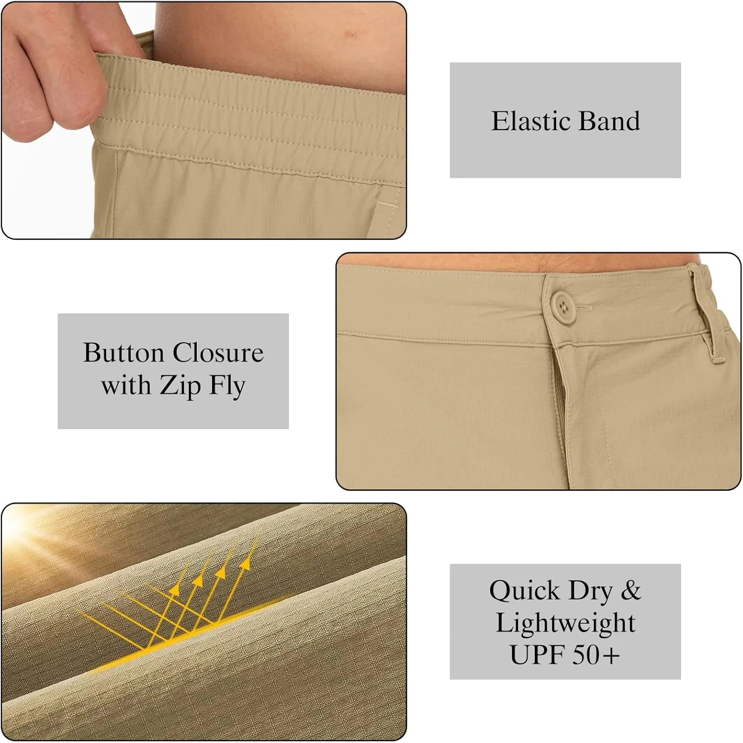 mixtiq Mens Hiking Cargo Shorts Lightweight Quick Dry Water Resistant for Golf Fishing Summer Travel Casual with 9 Pockets
