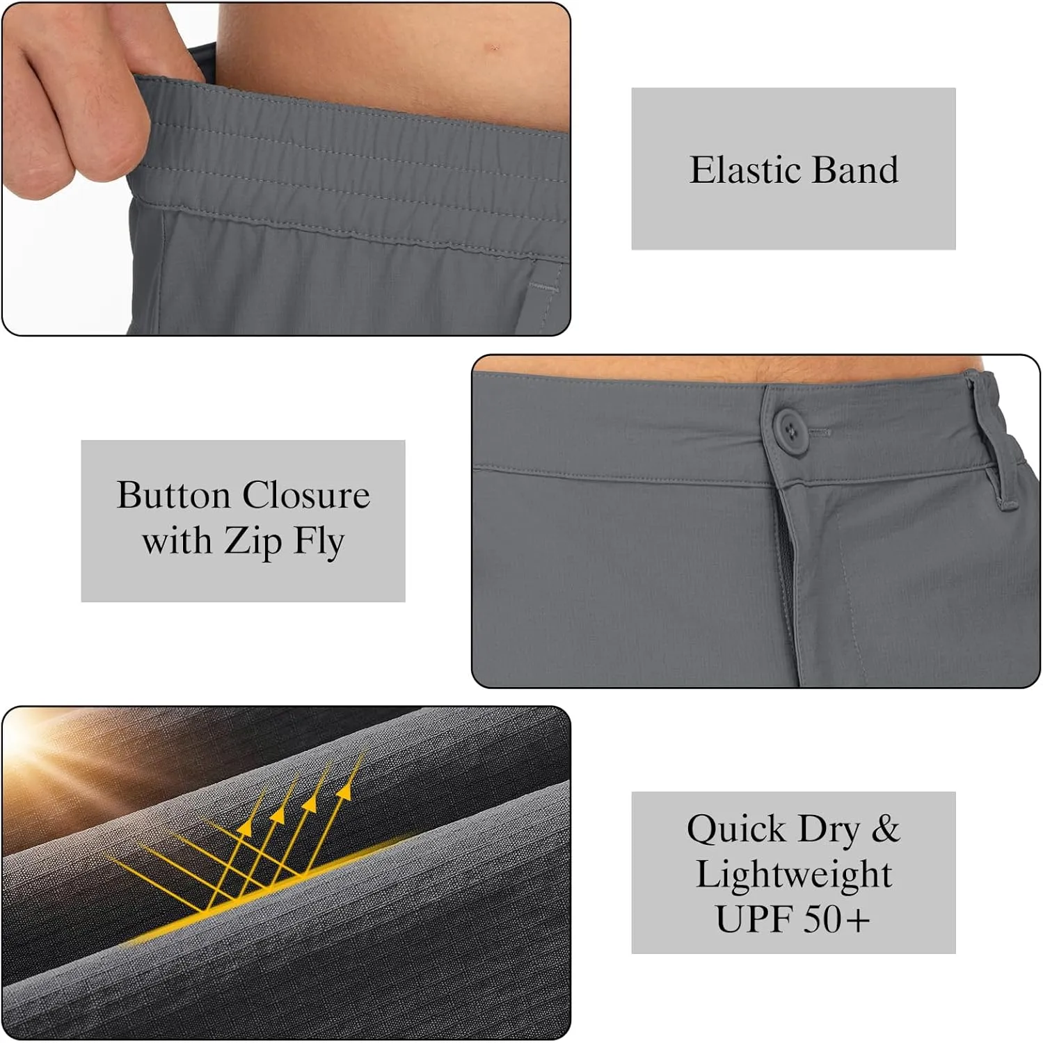 mixtiq Mens Hiking Cargo Shorts Lightweight Quick Dry Water Resistant for Golf Fishing Summer Travel Casual with 9 Pockets