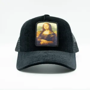 Monalisa Velvet Trucker Hat (Black) - GS1003