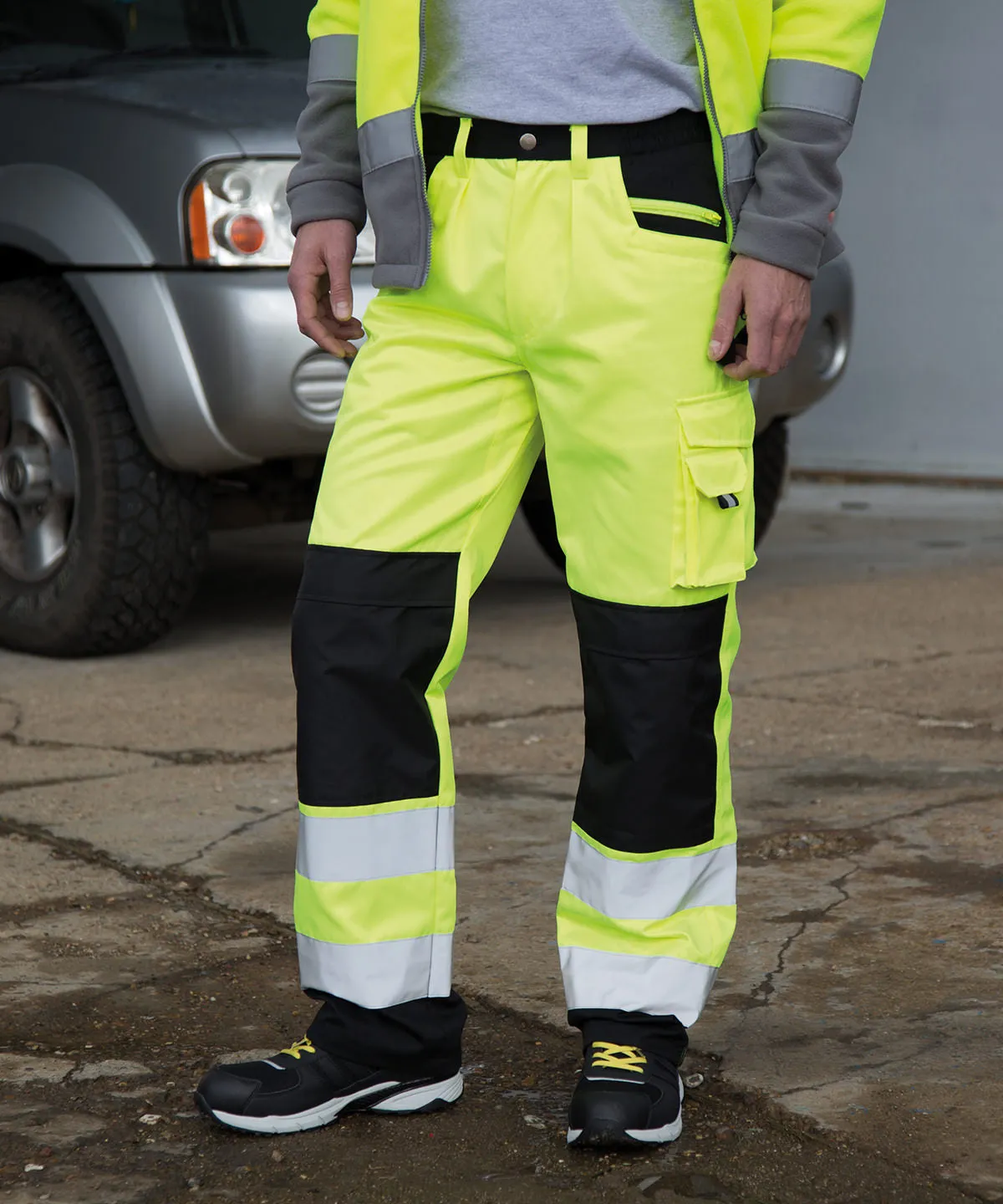 Orange - Safety cargo trousers