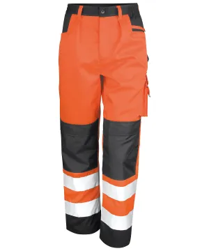 Orange - Safety cargo trousers
