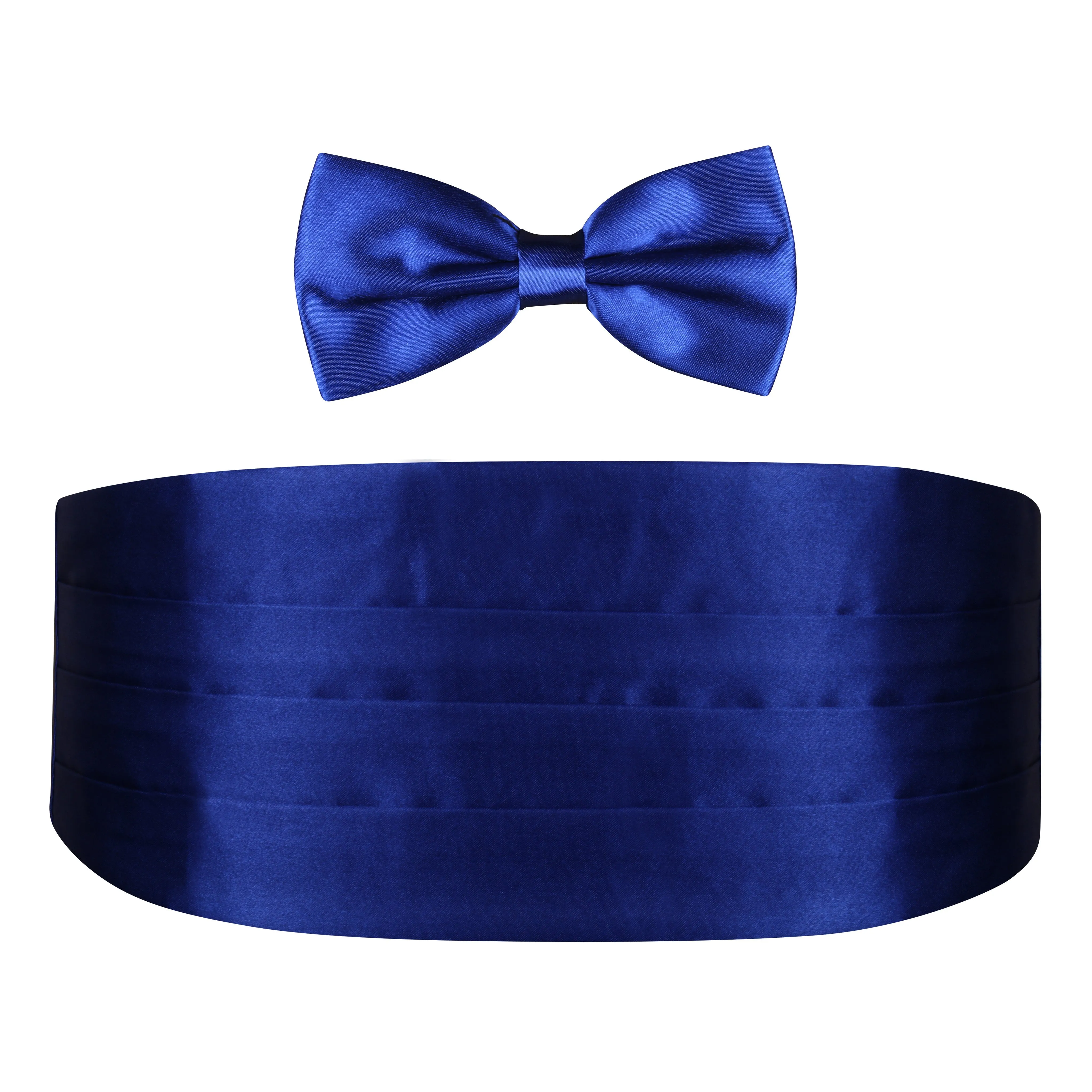 Peluche Bold Blue Cummerbund & Bow Tie Set