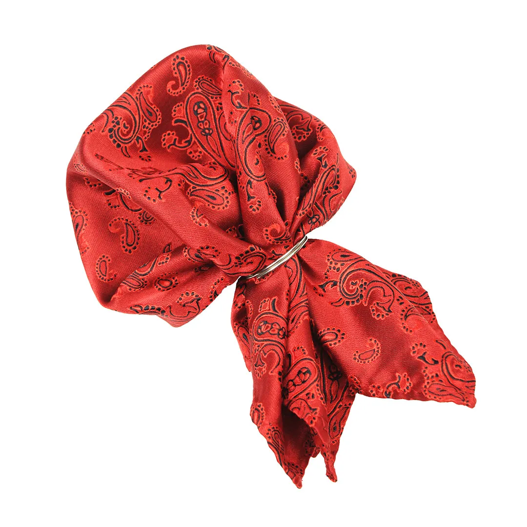 Peluche Fab Red Cummerbund, Bow Tie & Pocket Square Set